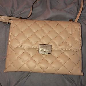 Aldo Beige Quilted Crossbody Bag
